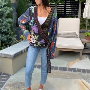 Diane von Fürstenberg cross over blouse